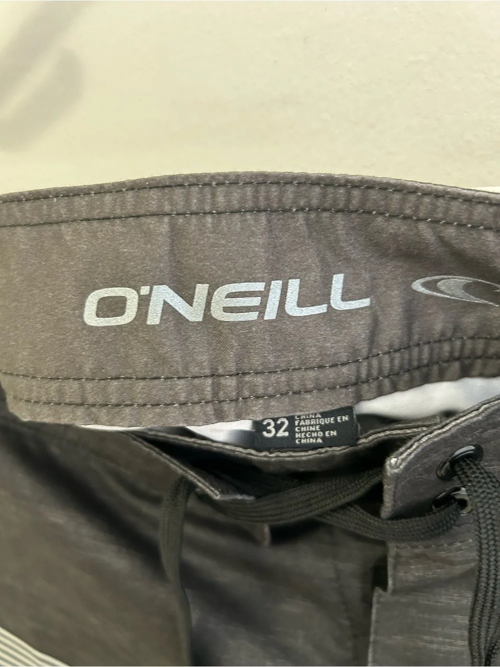 O'Neill Men's Charcoal Teal Striped Boardshorts
